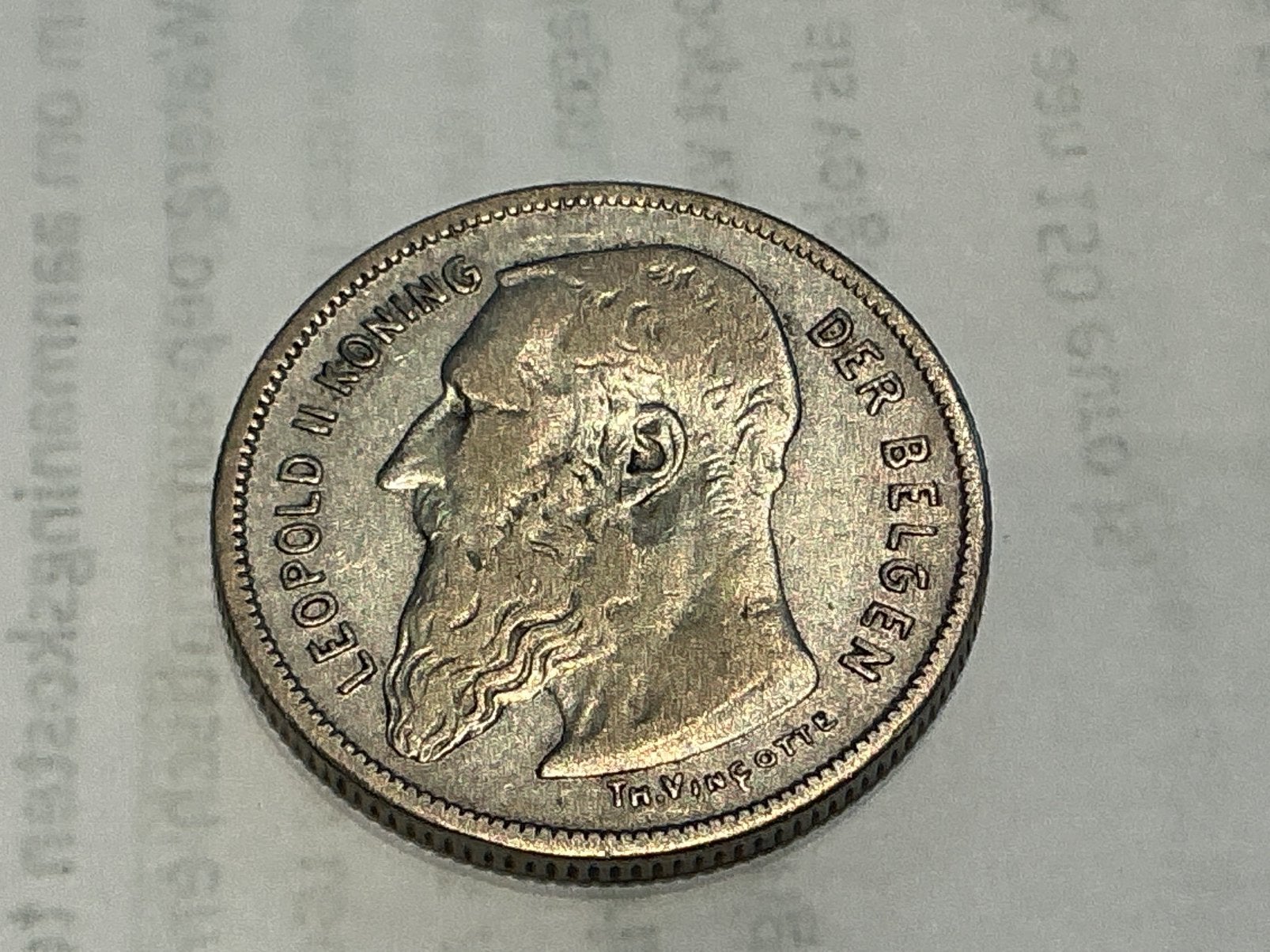 Belgique 2 francs 1904 argent flamand, Enlèvement ou Envoi, Argent
