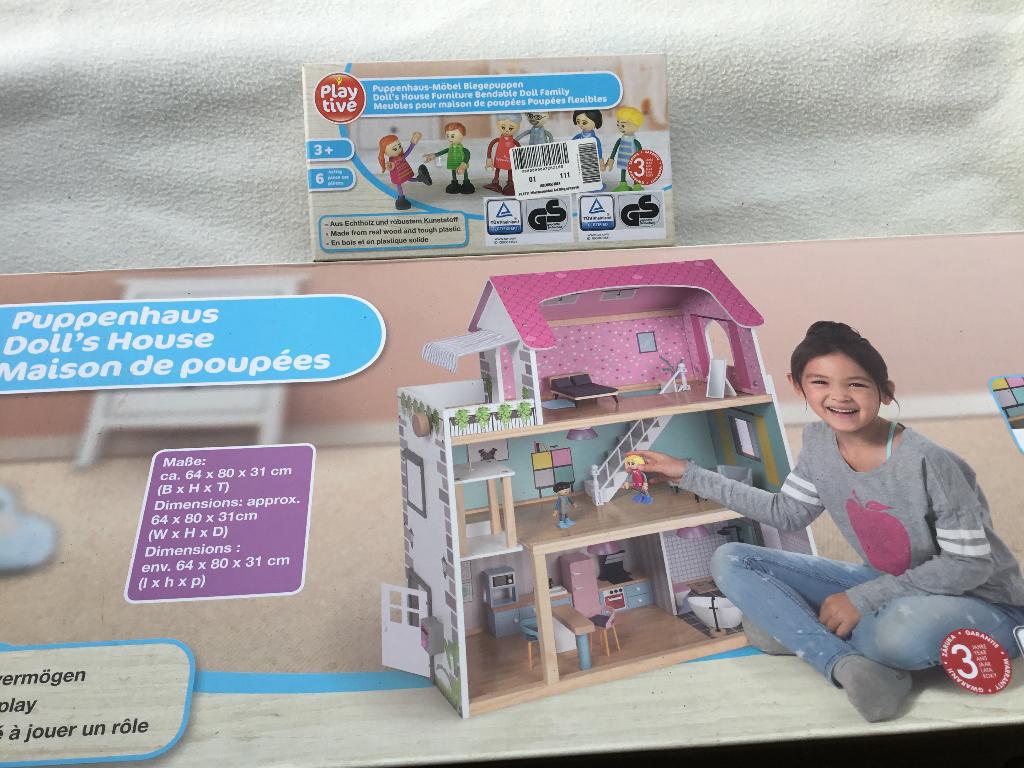 Nieuw houten poppenhuis, Ophalen, Nieuw, Poppenhuis