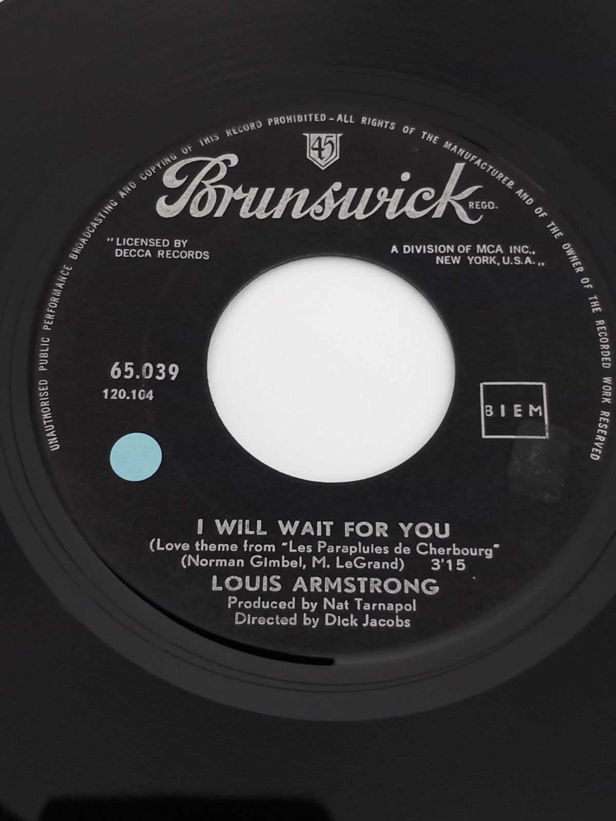 LOUIS ARMSTRONG. OLDIES 60S  .45T, Ophalen of Verzenden