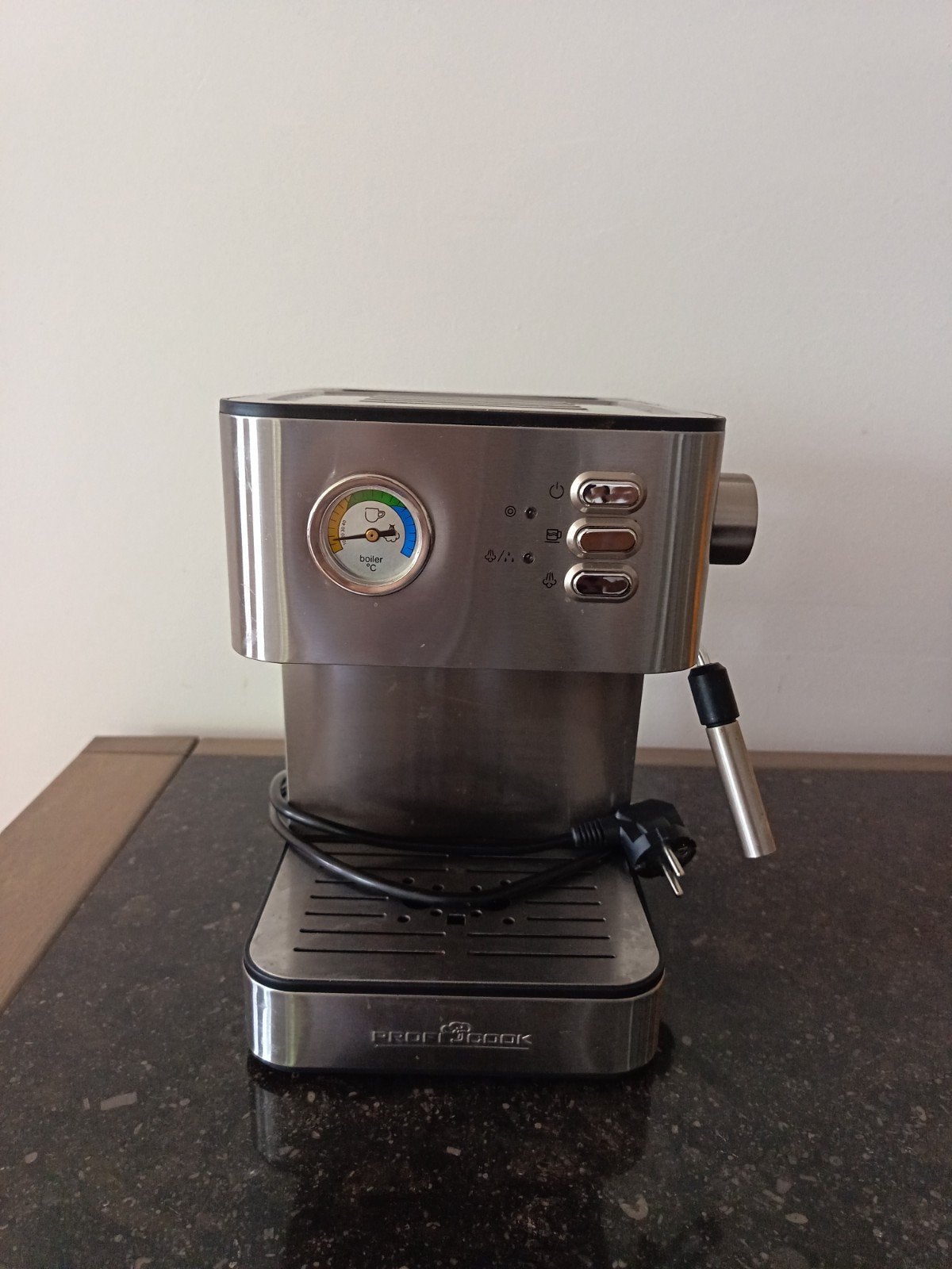 ProfiCook PC-ES 1209 Espresso Machine 20 Bar Max., Ophalen, Zo goed als nieuw, Combi, Gemalen koffie