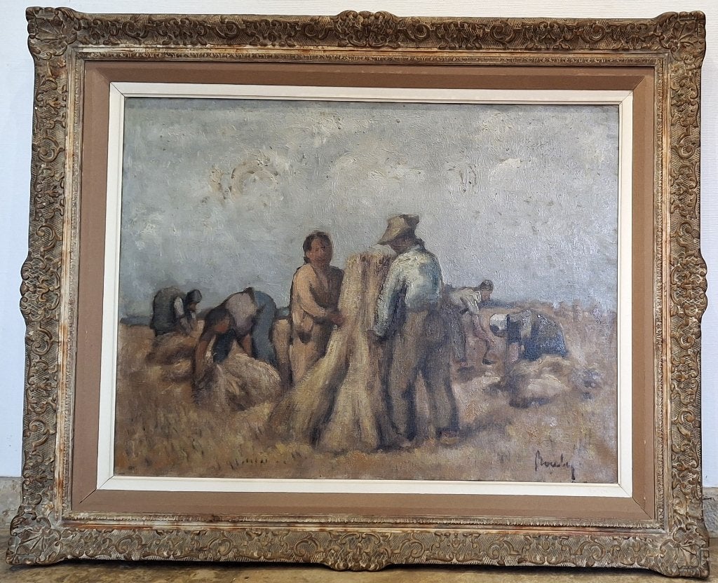 Jules Boulez Sint-Elois-Vijve 1889 Oudenaarde 1960, Peinture à l'huile, Paysage, Enlèvement, Toile