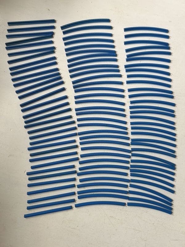 Lego vintage blauwe treinsporen 4,5V/12V – 96 stuks, Enlèvement ou Envoi, Utilisé, Briques en vrac, Lego