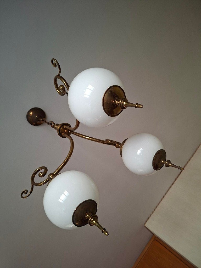 Antieke hanglamp 1950, Antiek en Kunst, Ophalen