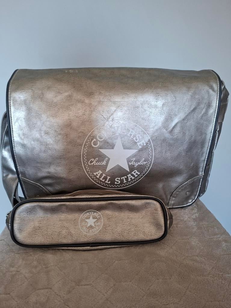 Grote grijze laptop-boekentas van All Stars als nieuw., Enlèvement, Comme neuf, Gris