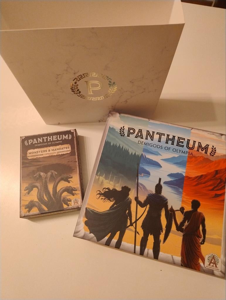 Bordspel Pantheum + uitbreiding, Hobby en Vrije tijd, Gezelschapsspellen | Bordspellen, Ophalen of Verzenden
