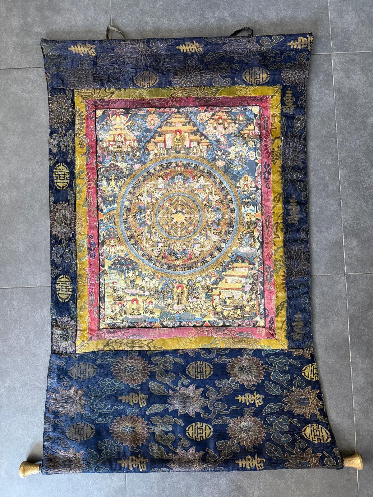 Nepalese Thangka - Kunchhang Lama, Antiek en Kunst, Ophalen of Verzenden