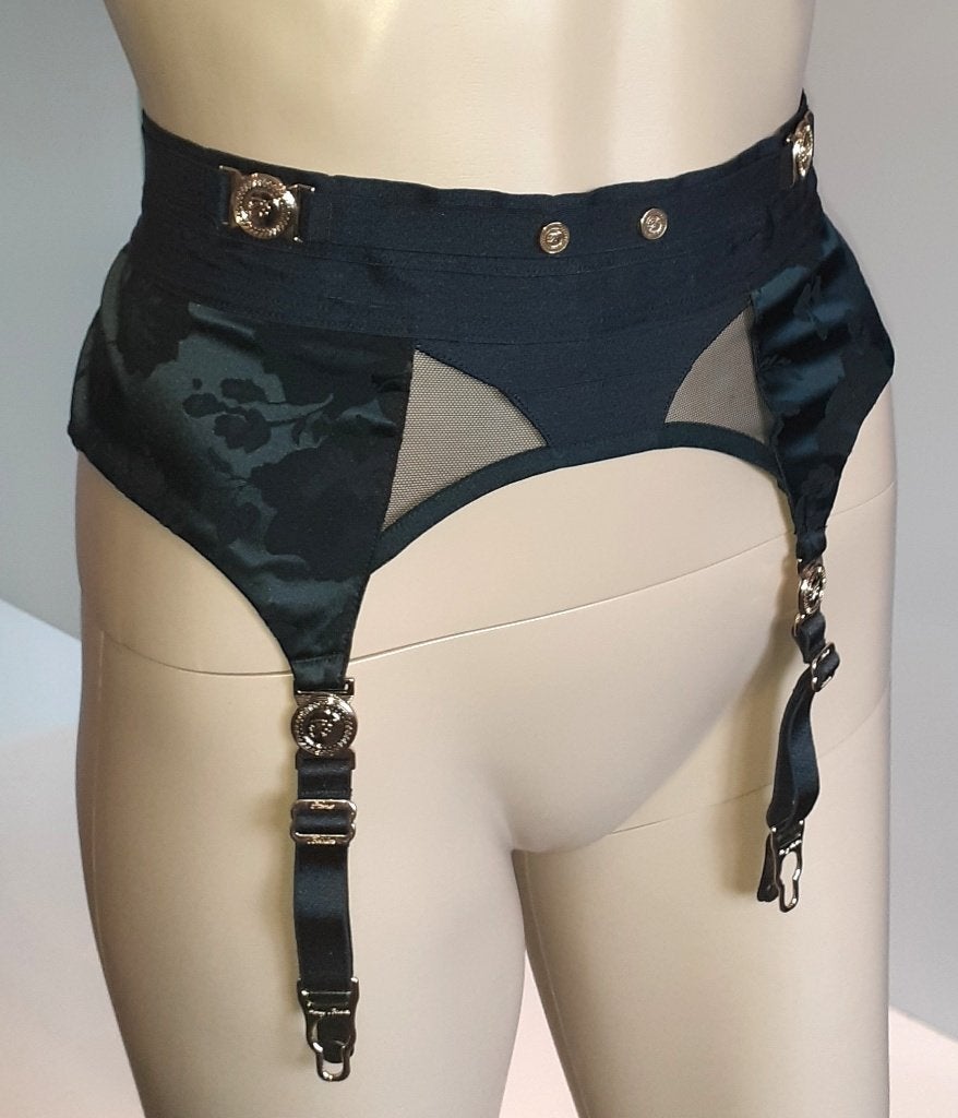 Jarretelgordel Jarretel zwart met bloemen Honey Birdette XS, Kleding | Dames, Ondergoed en Lingerie, Ophalen of Verzenden, Zwart