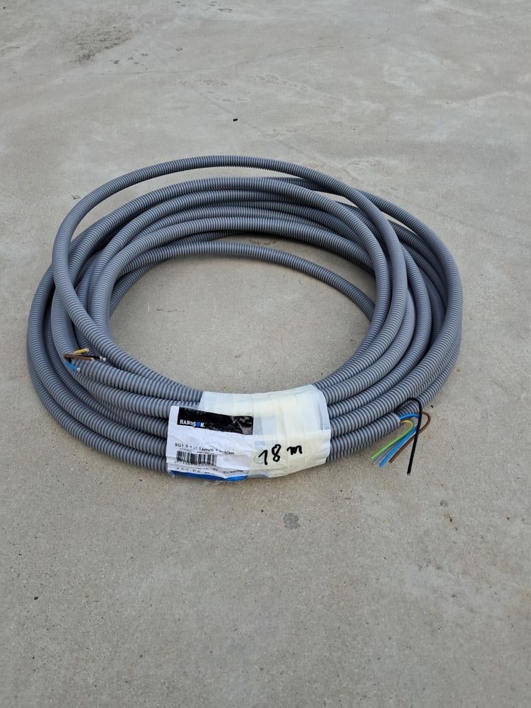 51,5mm² voorbedrade buis 16mm, Doe-het-zelf en Bouw, Elektriciteit en Kabels, Ophalen