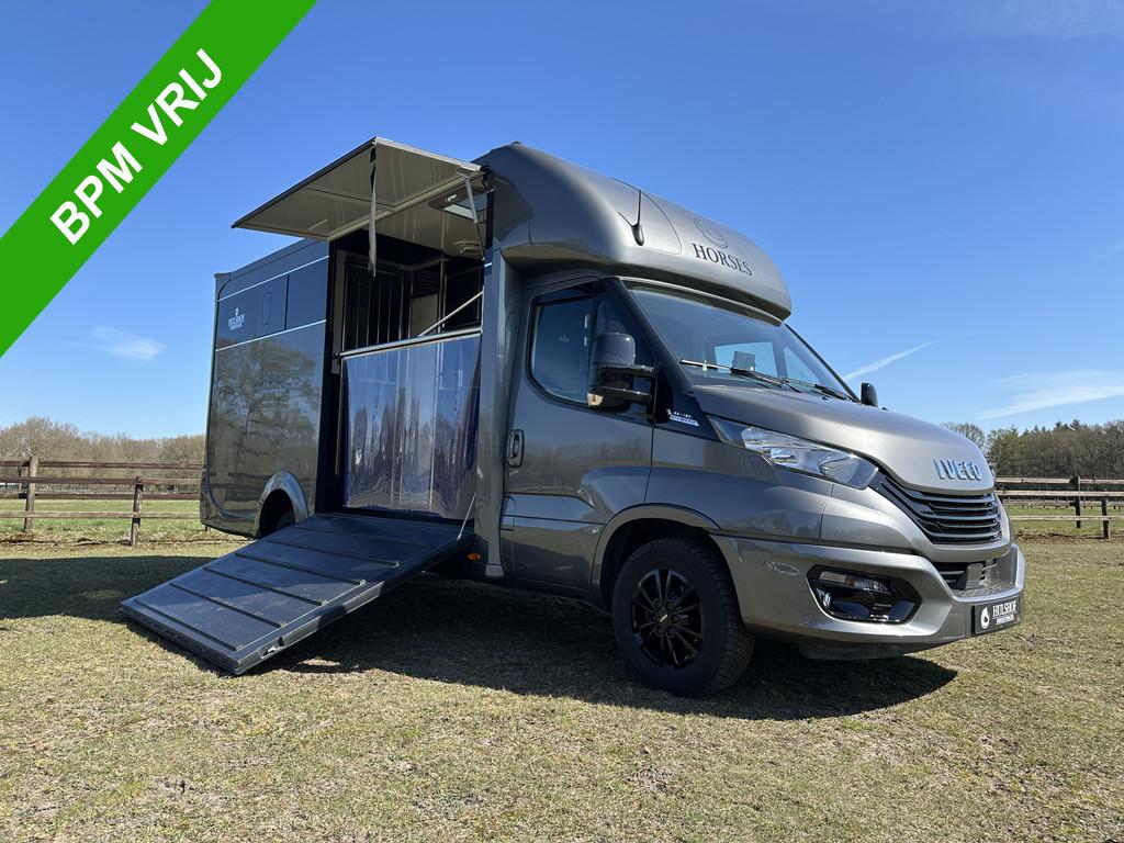 Iveco Daily 2-paards paardenvrachtwagen XXL 3.0l 180PK Autom, Dieren en Toebehoren, Paarden en Pony's | Trailers en Aanhangwagens