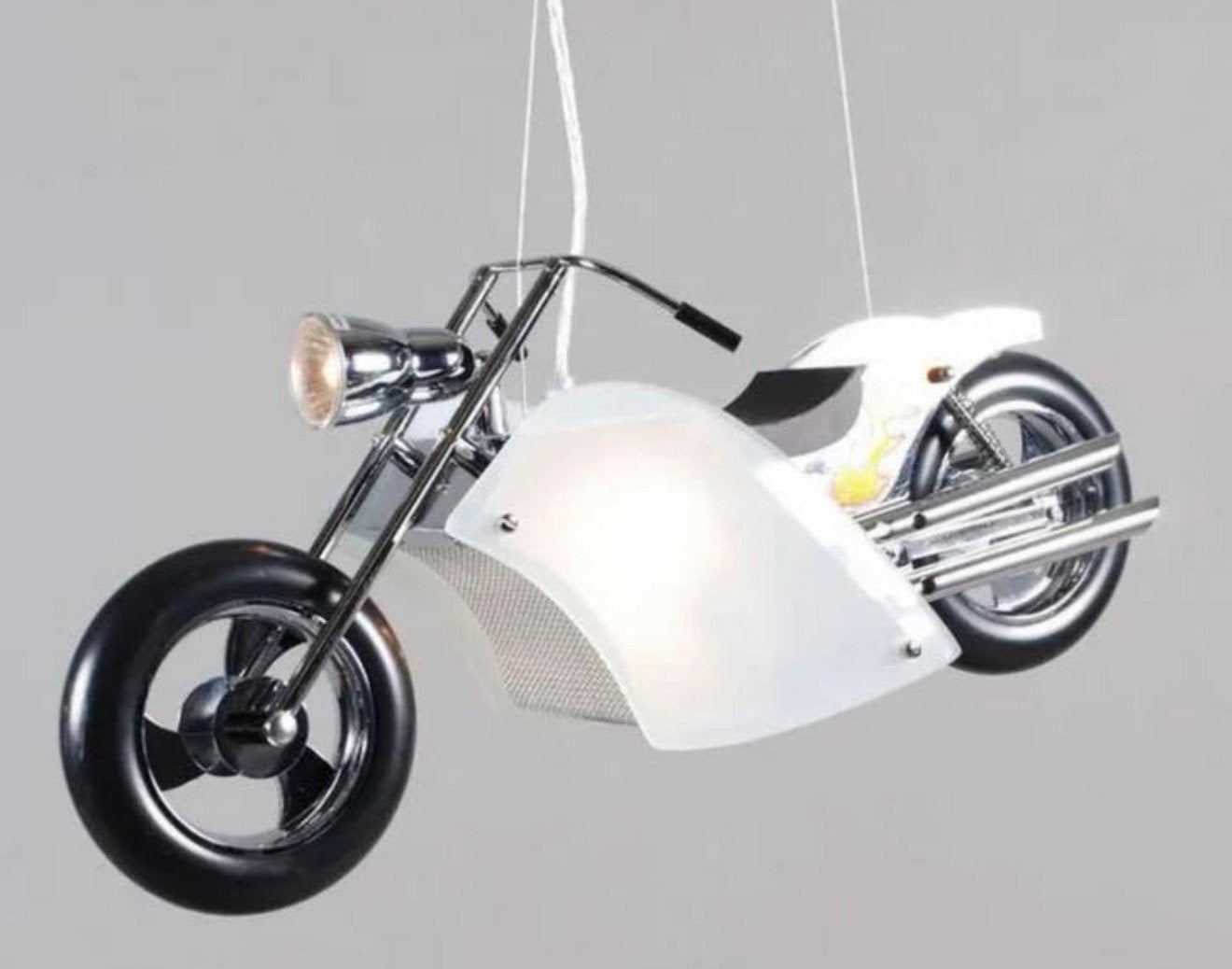 Verlichting motor, hanglamp motorfiets harley, Ophalen, Zo goed als nieuw
