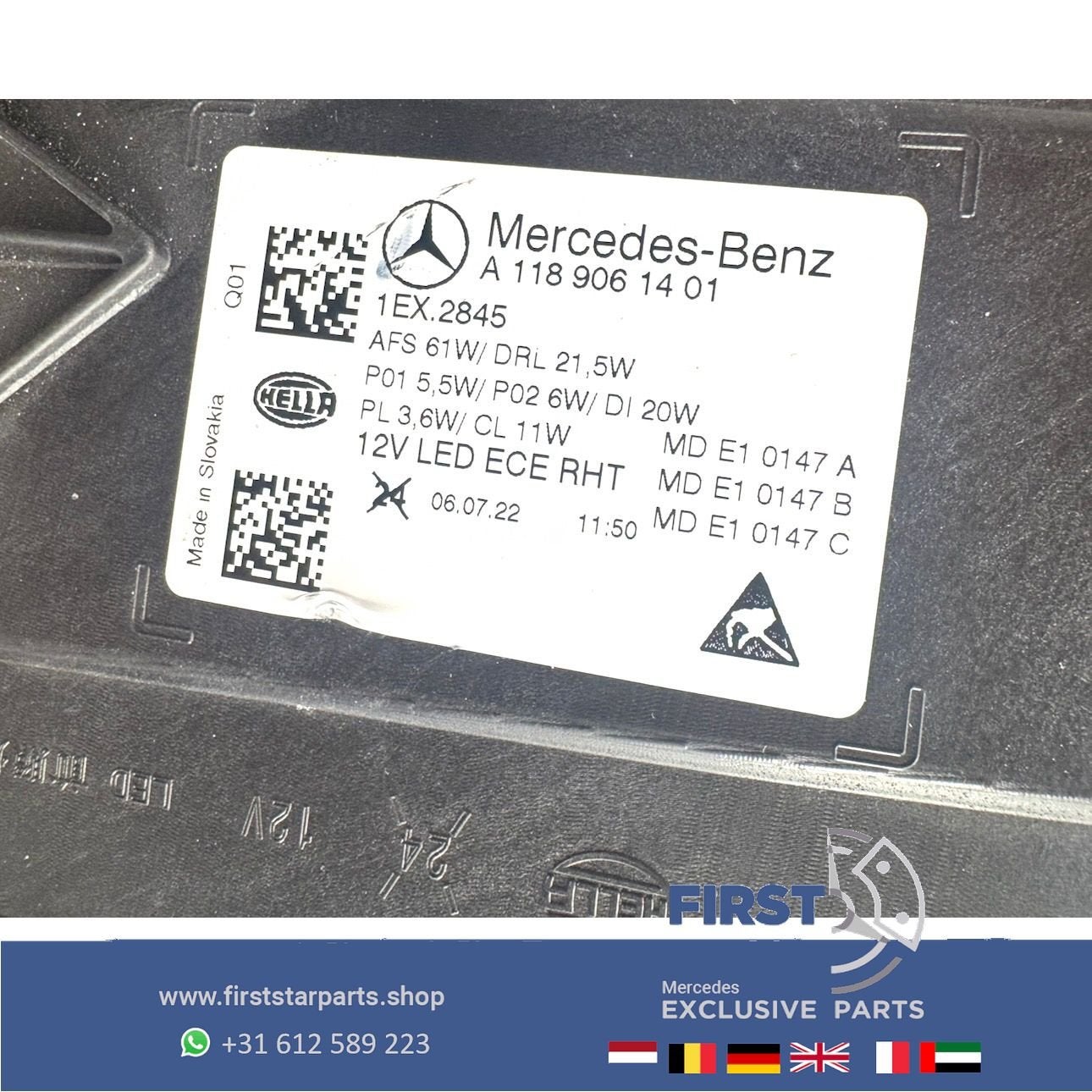C118 W118 CLA FACELIFT KOPLAMP Mercedes LINKS MULTIBEAM 2019, Utilisé, -, -, Enlèvement ou Envoi
