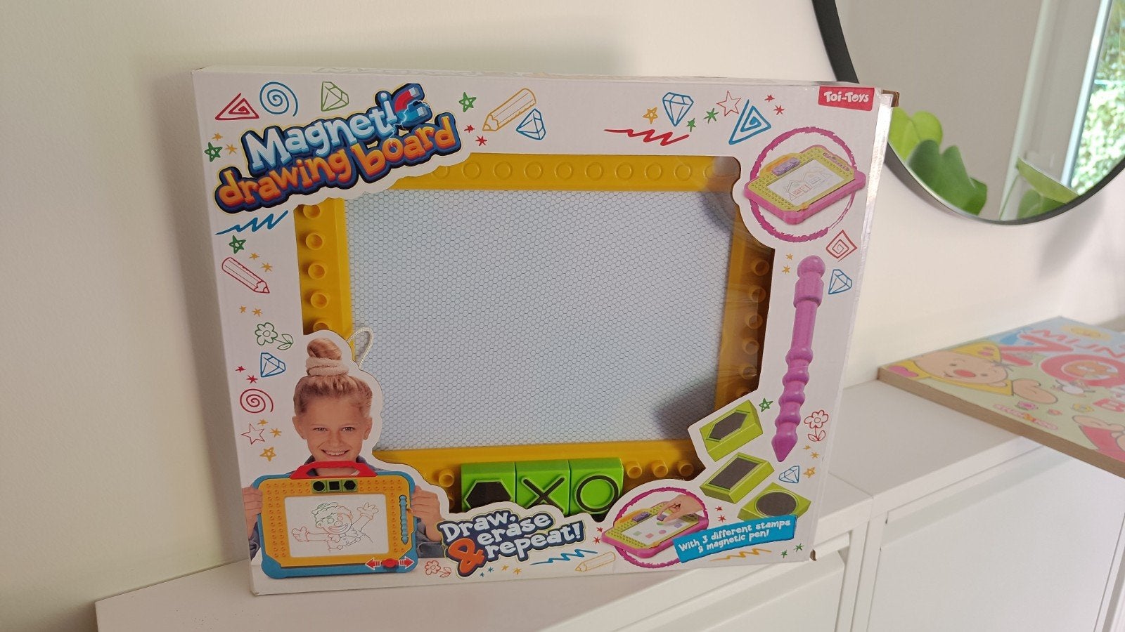magnetisch tekenbord, Ophalen
