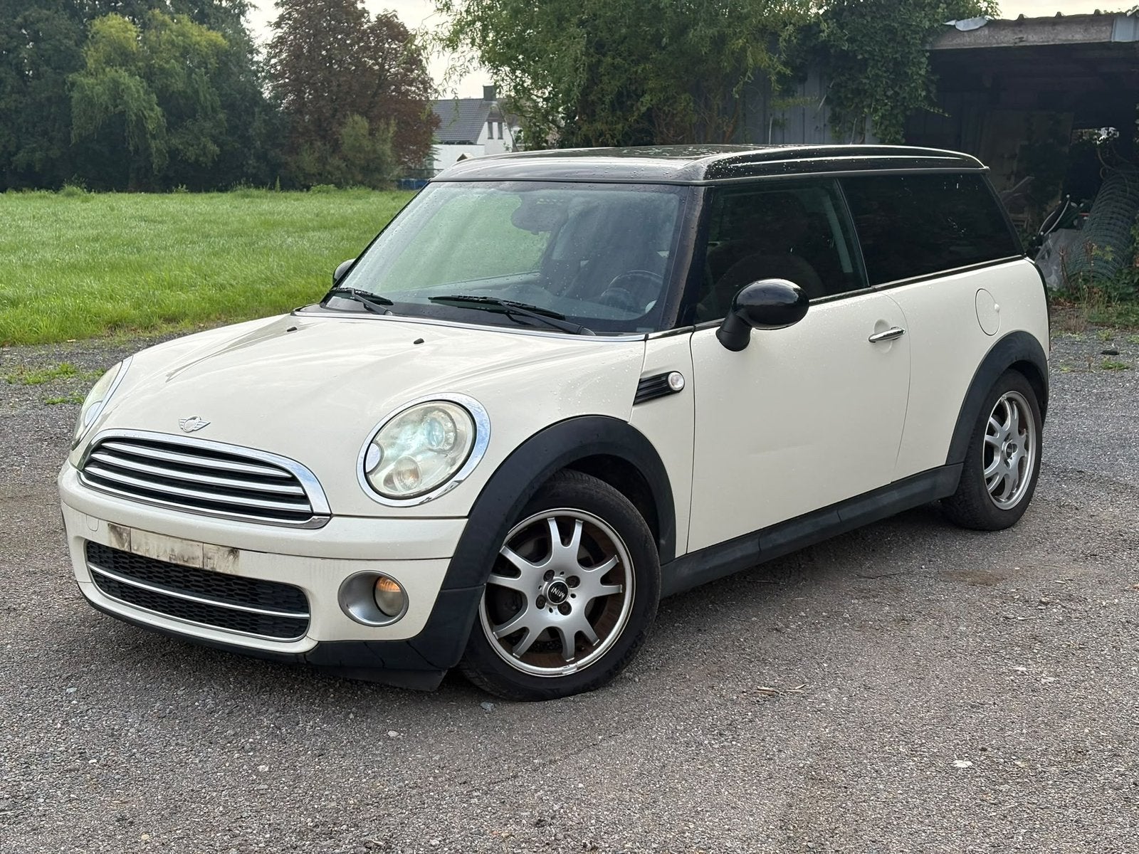 Mini Cooper ClubMan 1.6 DIESEL 2008 AIRCO LEDER MANUEEL, Auto's, Clubman, Wit, Leder, Euro 4