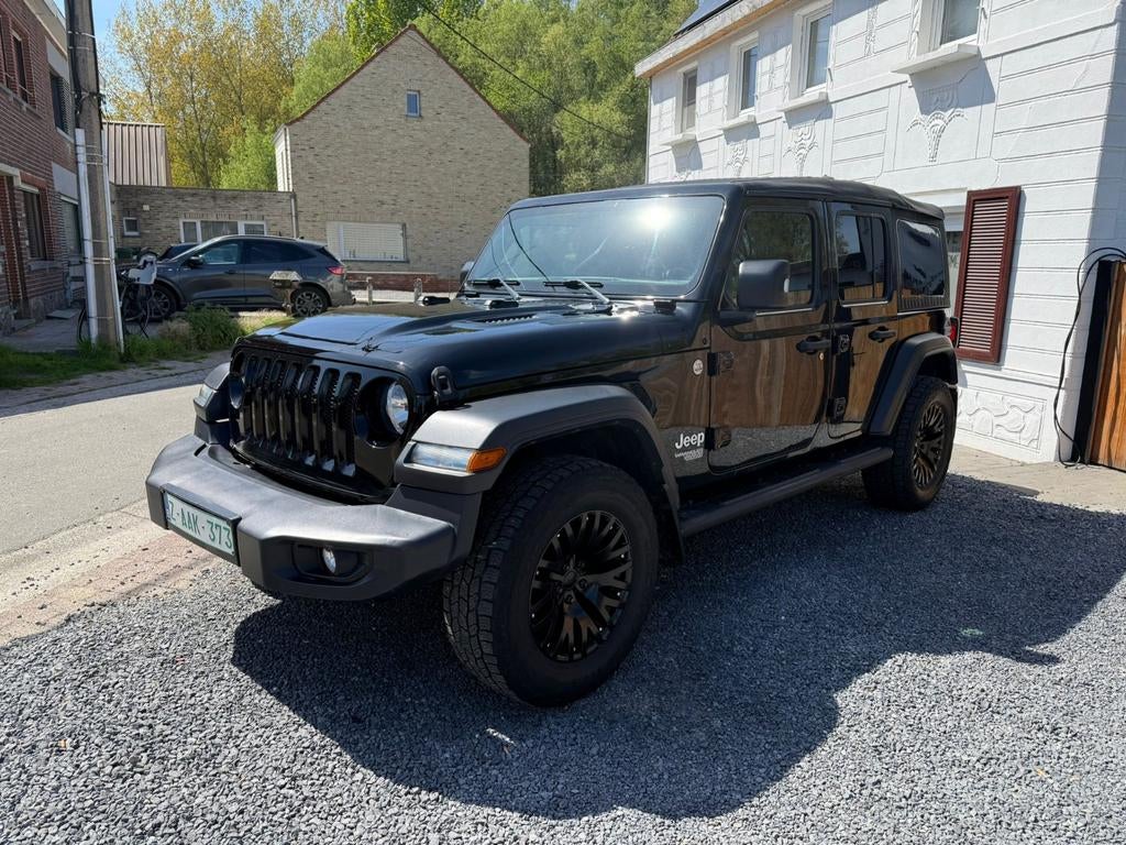 Jeep wrangler UNLIMITED sport LV BTW reeds gvv!!!, Automaat, Stof, 4 cilinders, Zwart