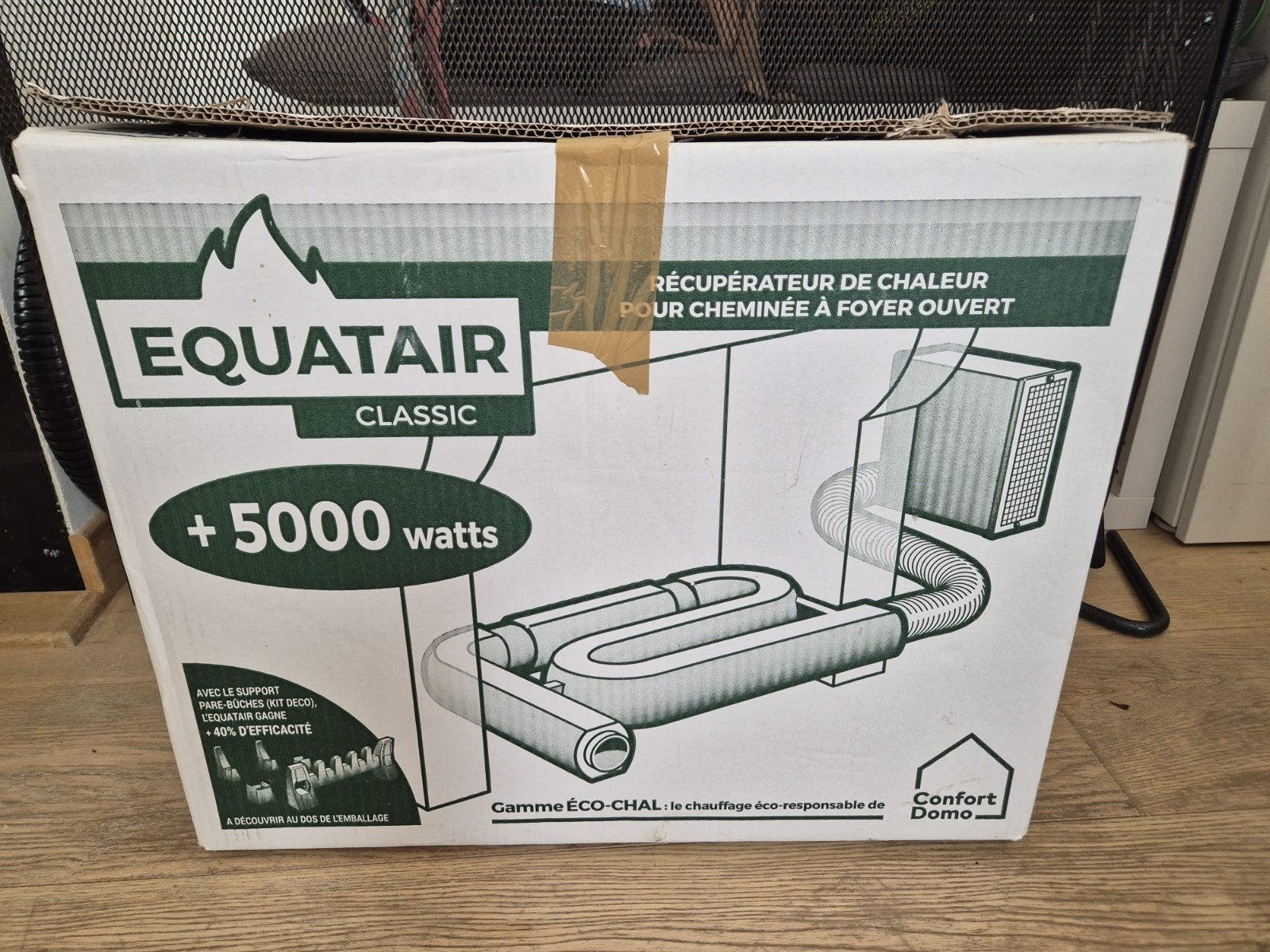 Récupérateur de chaleur Équatair Classic, Maison & Meubles, Enlèvement, Utilisé, Insert, Cheminée au bois