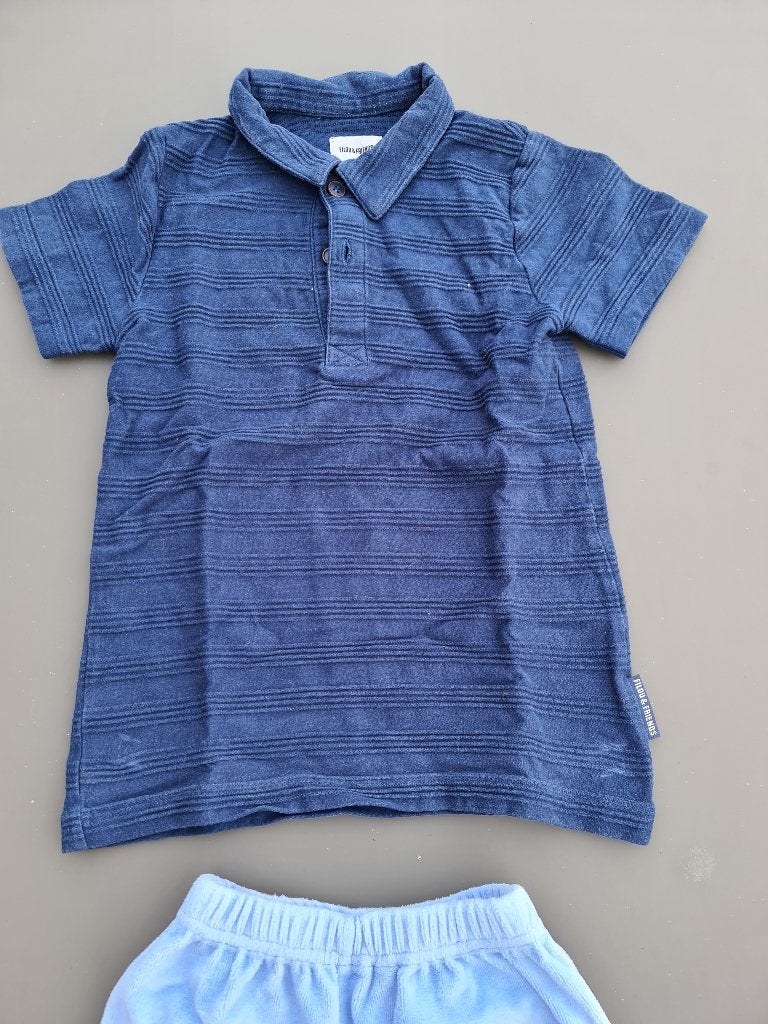 blauwe polo, t-shirt, Filou & friends, 110, Enfants & Bébés, Vêtements enfant | Taille 110, Enlèvement, Comme neuf
