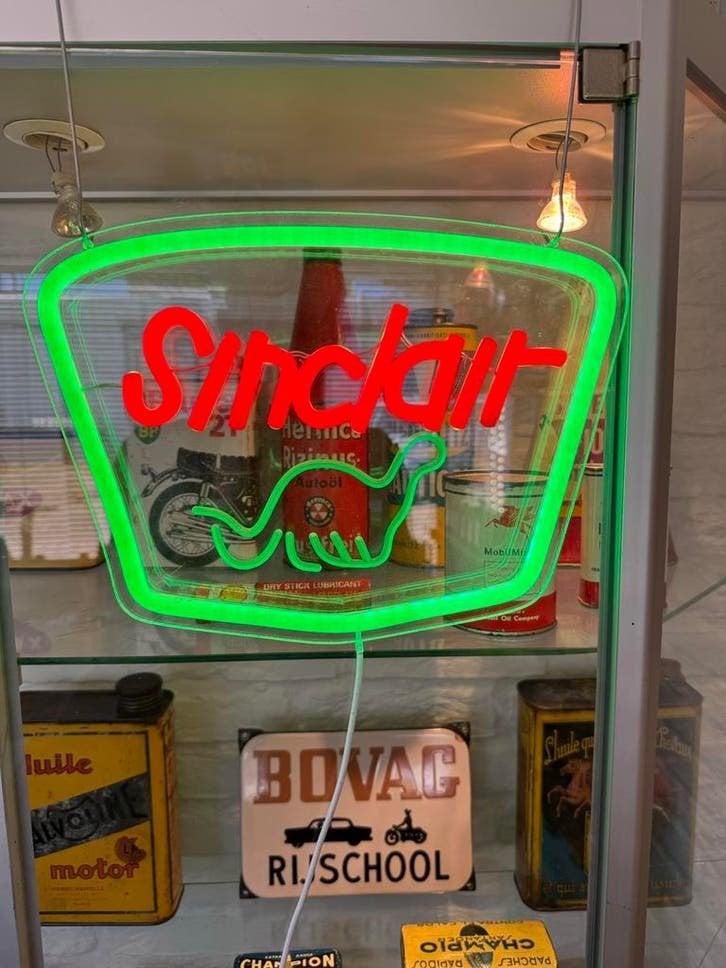 Sinclair Neon Lichtbak - Vintage Reclame Dino Logo, Collections, Marques & Objets publicitaires