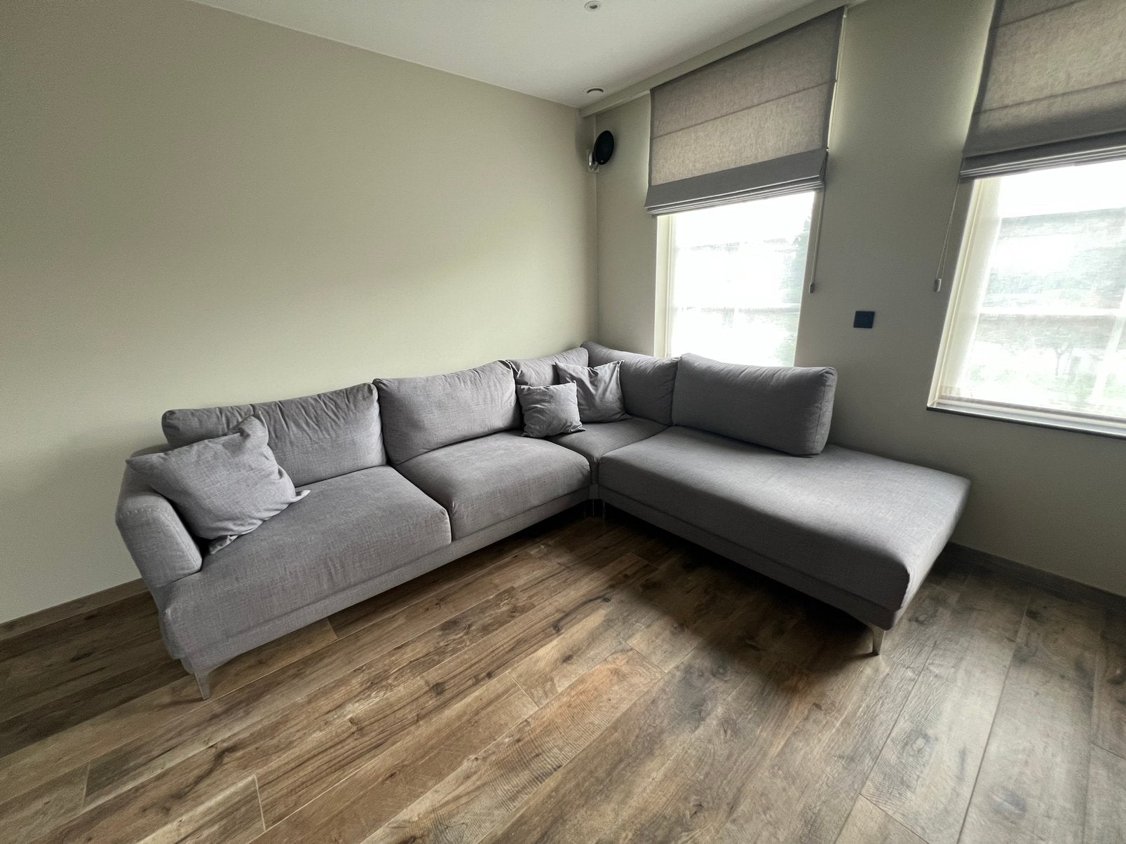 Bellus hoekzetel grijs 3m x 2,5m, Maison & Meubles, Canapés | Coins salons complets, Comme neuf, Tissus, Enlèvement