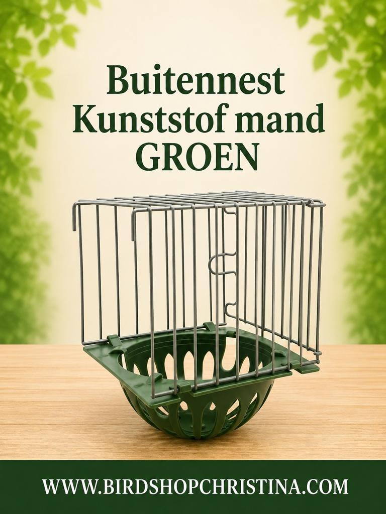 Buitennest Kunststof mand "GROEN" STA, Ophalen