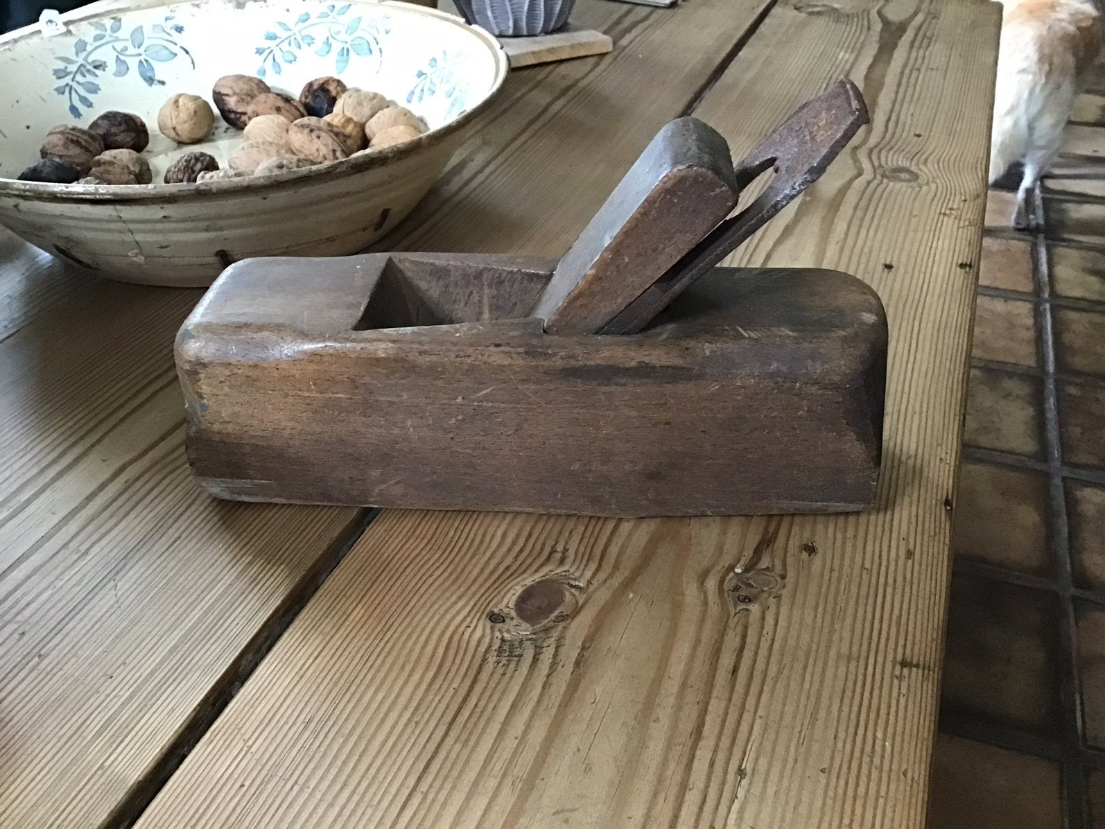 Vintage houten blokschaaf, Ophalen of Verzenden
