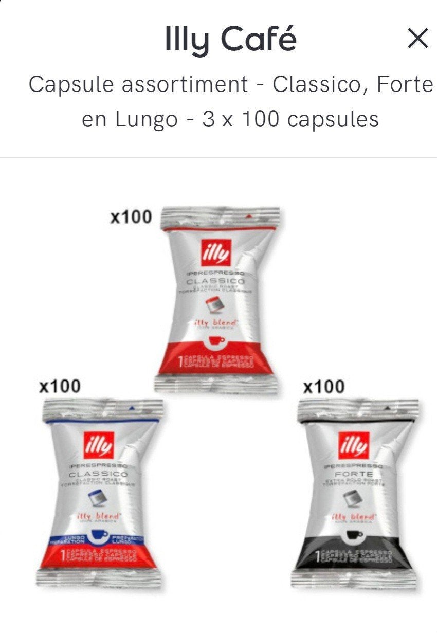 Illy café, Ophalen
