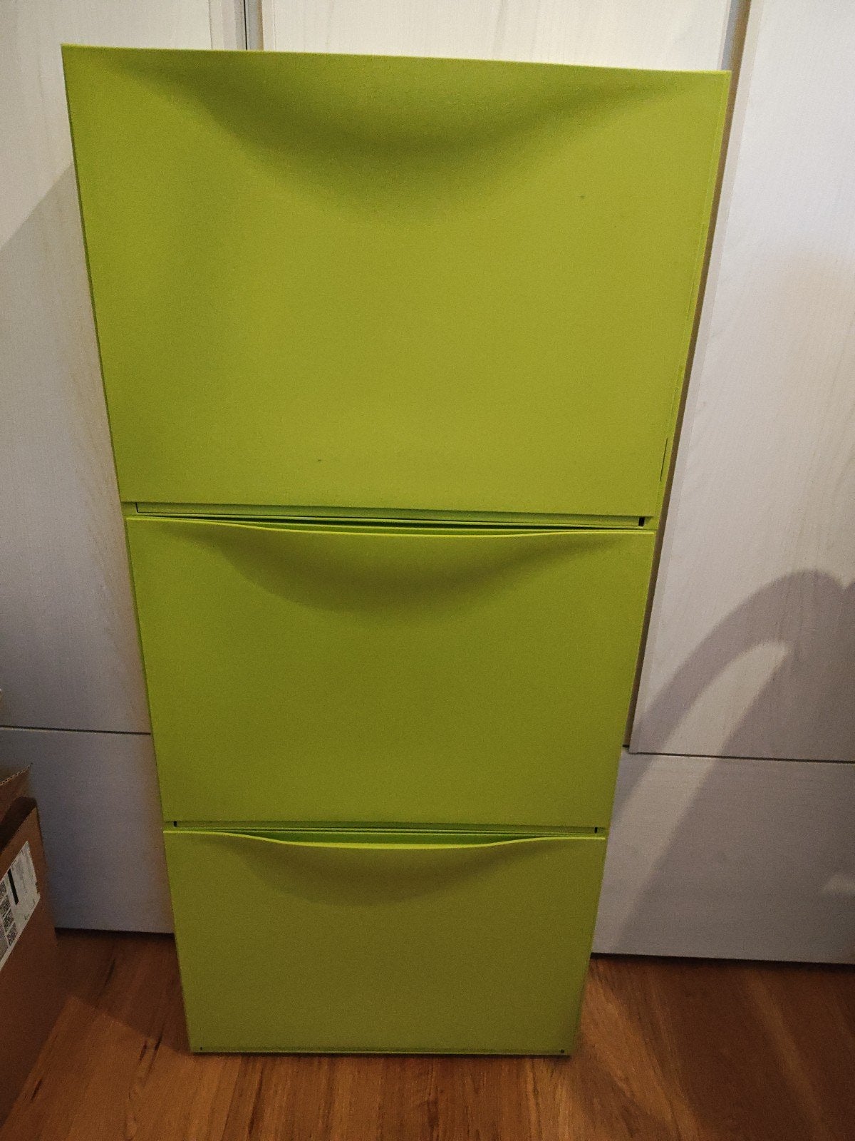 Meubles à chaussures verts type IKEA Trones (3 compartiments, Enlèvement