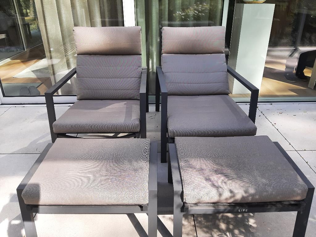chaises longues, Jardin & Terrasse, Enlèvement, Comme neuf, Aluminium, Empilable