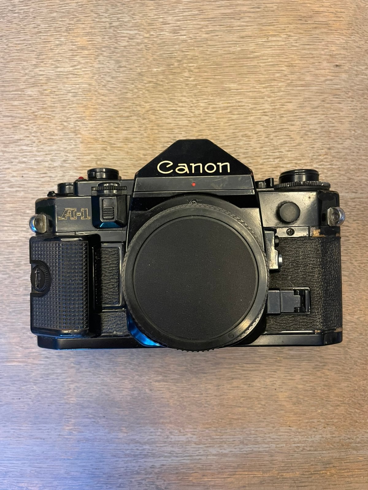 Canon A-1 silver—alleen behuizing—voor reparaties/onderdelen, Ophalen, Gebruikt, Canon