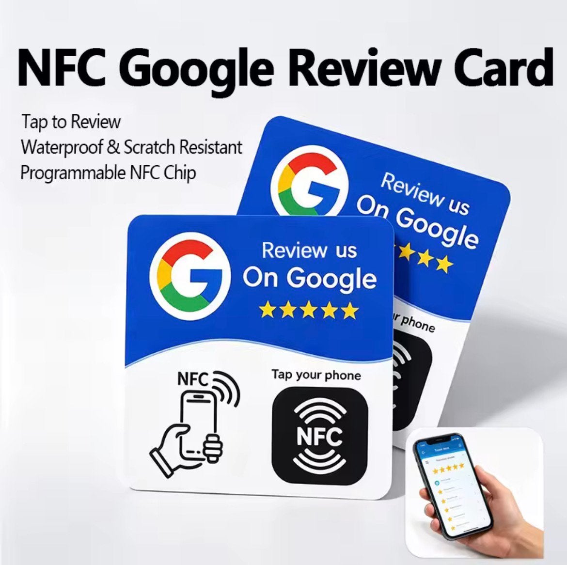 Google review cards nfc ressell, Tickets en Kaartjes