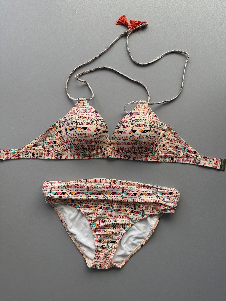 zeer mooie meerkleurige bikini Beachlife 40/42 cup C, Kleding | Dames, Badmode en Zwemkleding, Ophalen, Zo goed als nieuw, Wit