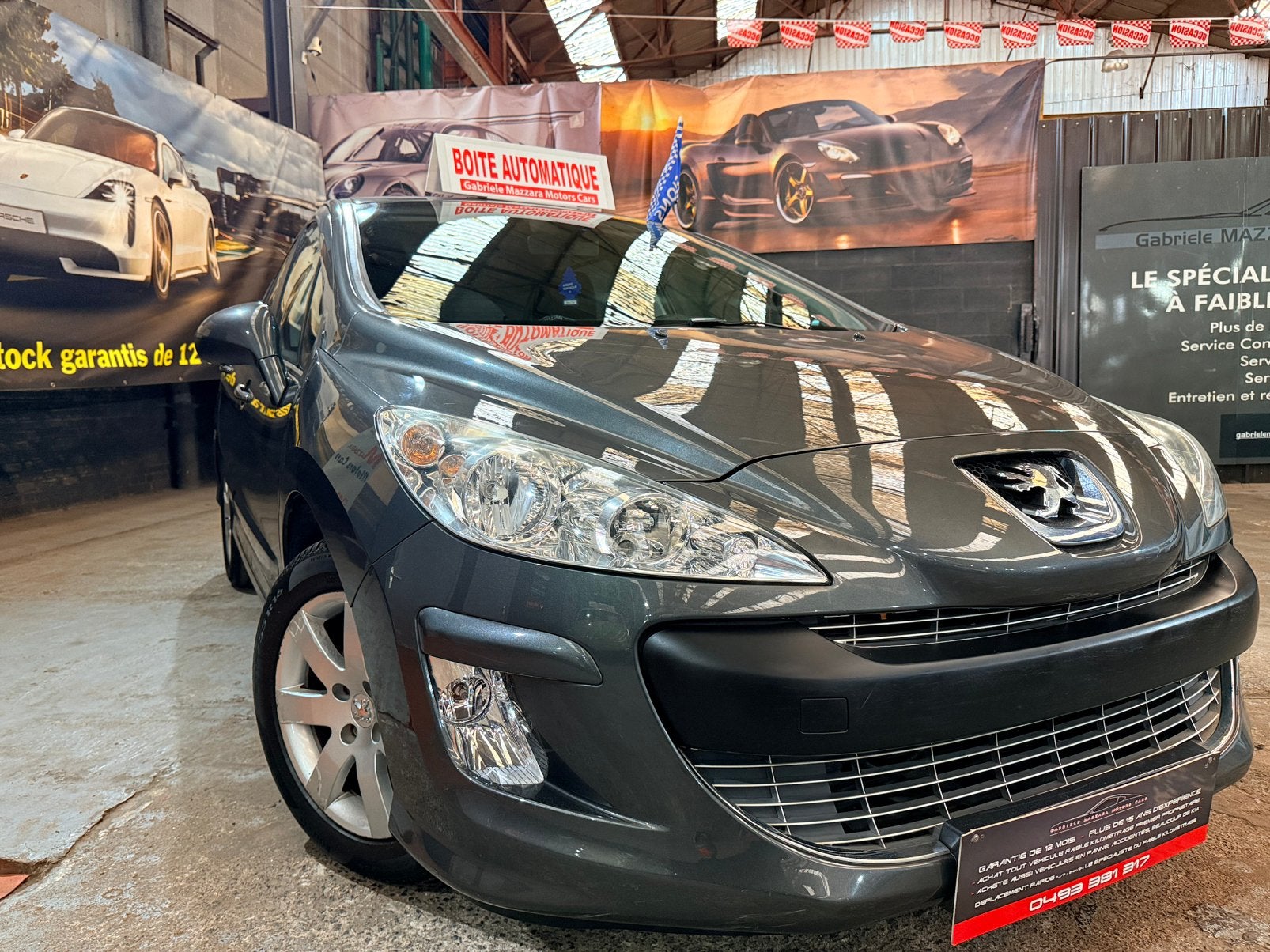 Peugeot 308 1.6i 120cv boite auto 1 pro 52000km garantie 12m, Achat, Entreprise, Carnet d'entretien, Noir