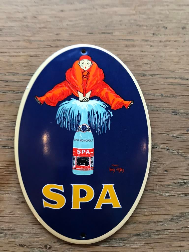 SPA emaille bordje, Verzamelen, Ophalen of Verzenden, Zo goed als nieuw, Reclamebord