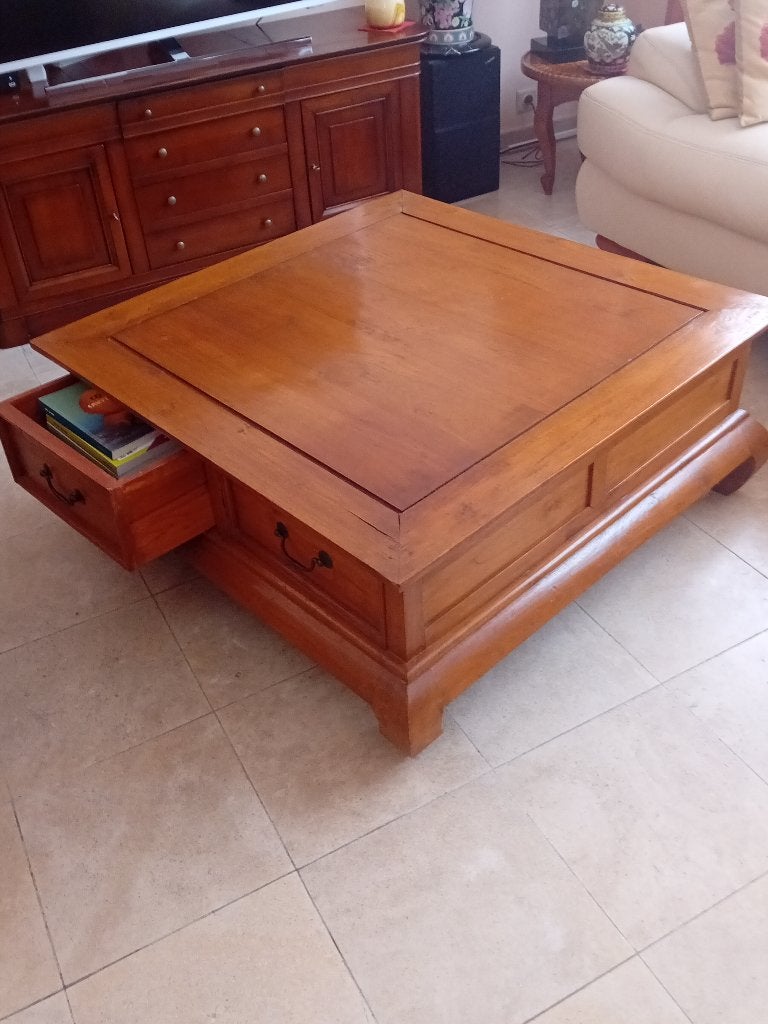 Mobilier de salon en merisier, Maison & Meubles, Enlèvement, Utilisé, Autres formes, Teck