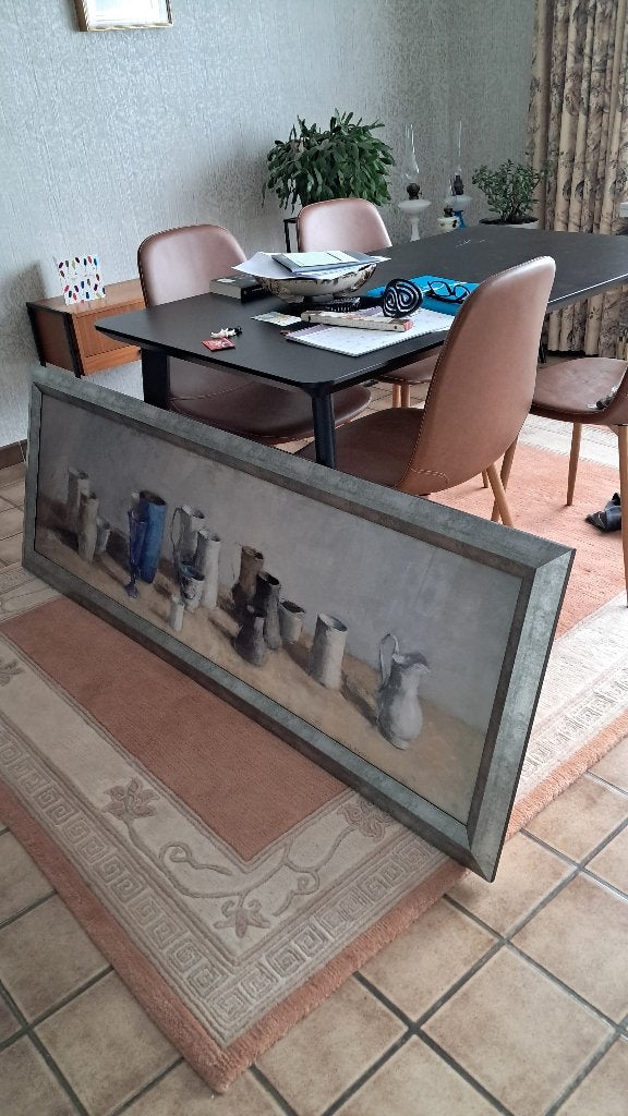 Grote reproductie/poster achter glas, Antiek en Kunst, Ophalen