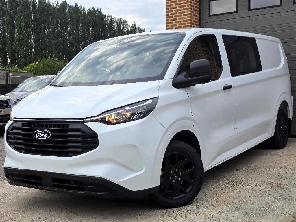 Ford Transit Custom PHEV 227 PK - Dub Cab 6ZIT - NIEUW 0KM, Stof, Wit, Bedrijf, Hybride Elektrisch/Benzine
