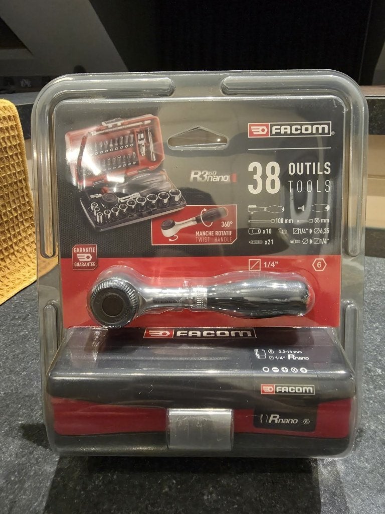 Splinternieuwe FACOM 1/4Ratelset 360Graden, Doe-het-zelf en Bouw, Ophalen of Verzenden, Nieuw, Facom