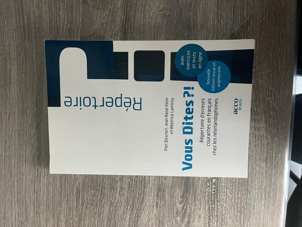 Répertoire: Vous Dites, Boeken, Frans, Acco Learn, Nieuw, Ophalen of Verzenden