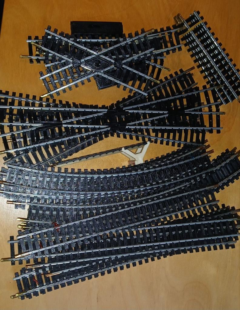Lot de 30 rails pour train électrique, Enlèvement, Rails, Jouef