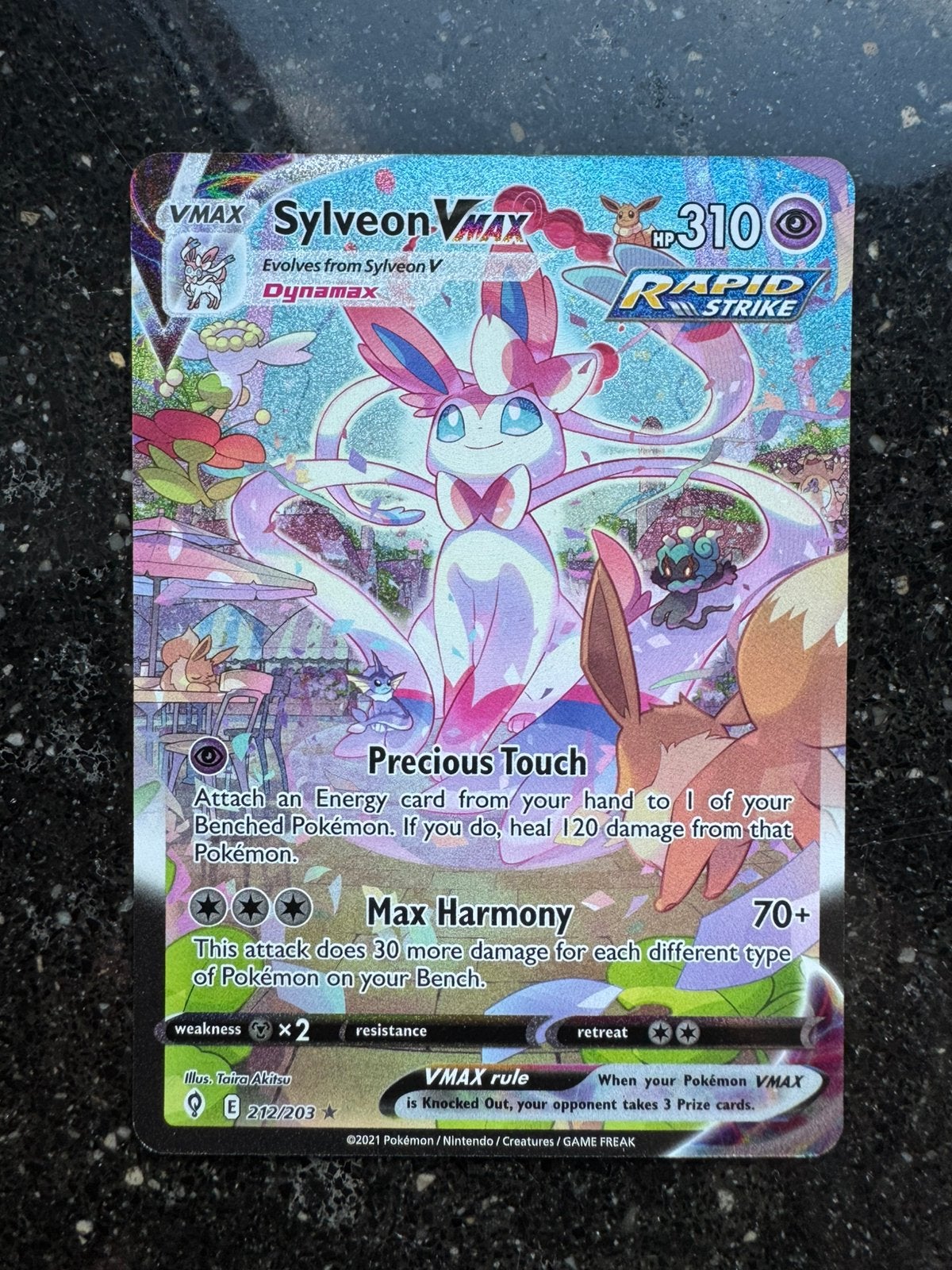 SWSH Sylveon VMAX Alternate Art Chase Pokémon Card, Enlèvement ou Envoi, Utilisé, Cartes en vrac, Foil