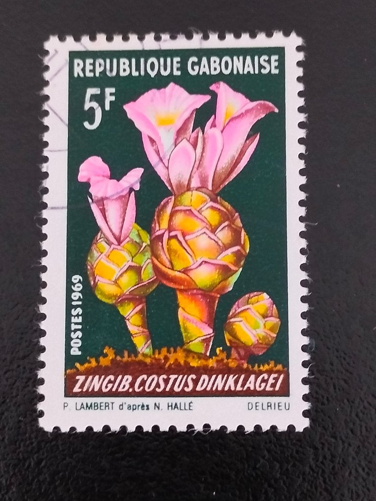 Gabon 1969 - bloemen, Verzenden, Overige landen, Gestempeld