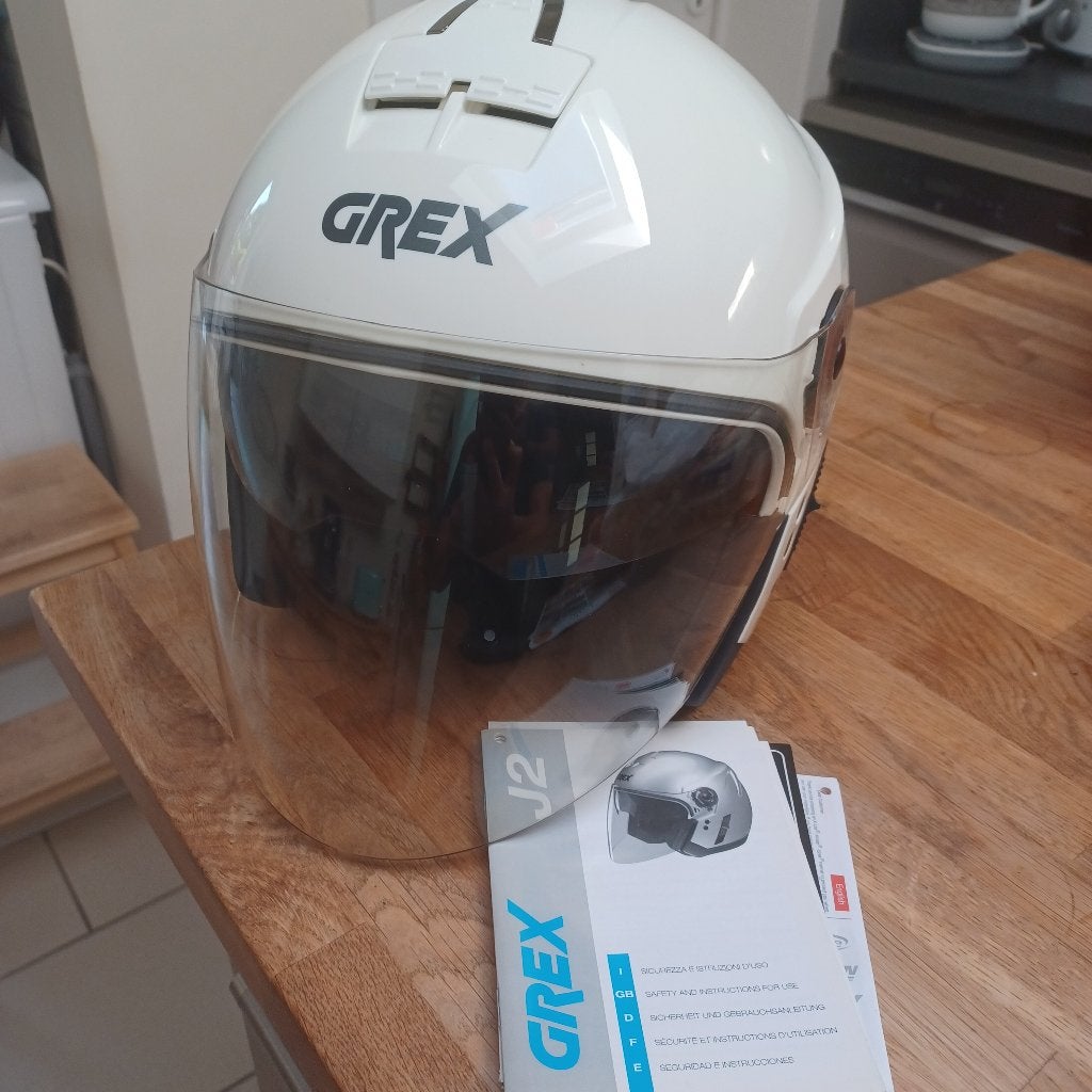 Casque moto Grex J2, Motos, Autres marques, M, Enlèvement ou Envoi, Casque jet