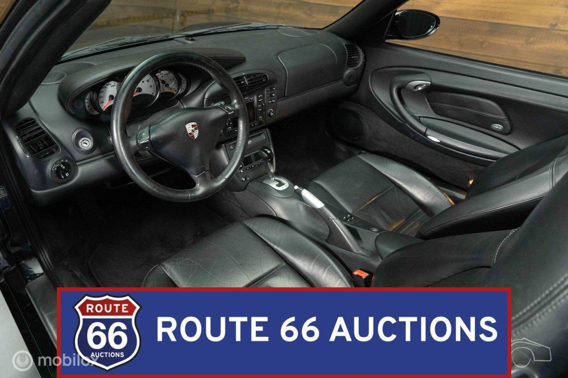 Porsche 911 Carrera Cabriolet | 2001 | Route 66 Auctions, Zwart, Bedrijf, Overige carrosserie, Porsche