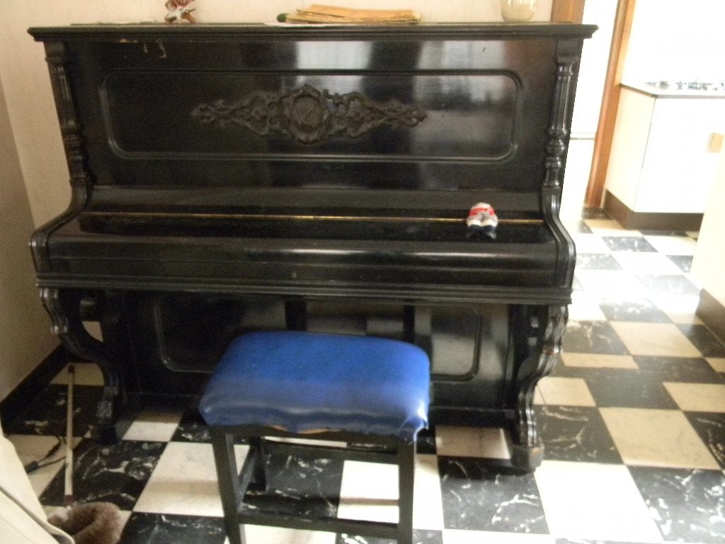 piano, Muziek en Instrumenten, Piano's, Ophalen, Gebruikt, Zwart, Piano