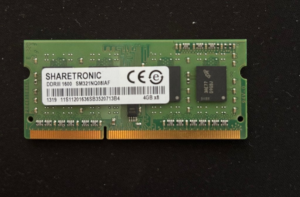 Sharetronic 4GB DDR3-1600 RAM geheugen – 1 stuk, Computers en Software, RAM geheugen, Ophalen of Verzenden, DDR3, Laptop