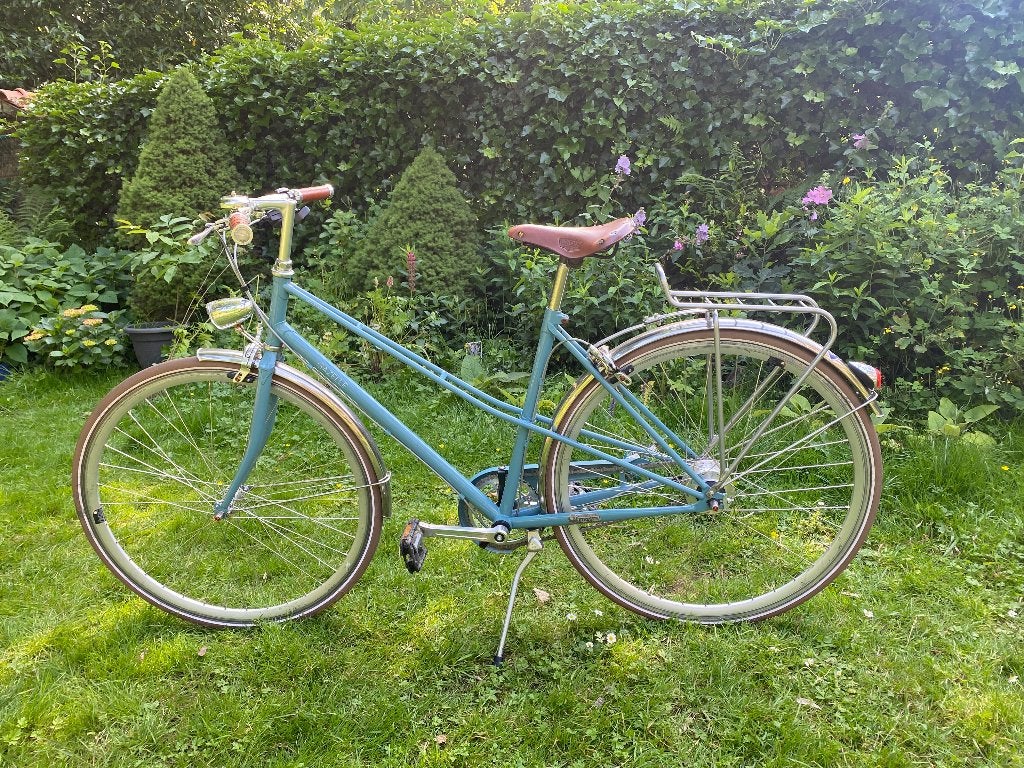 Gazelle Van Stael Lichtblauw, Ophalen, Velgrem, 47 tot 50 cm, Versnellingen