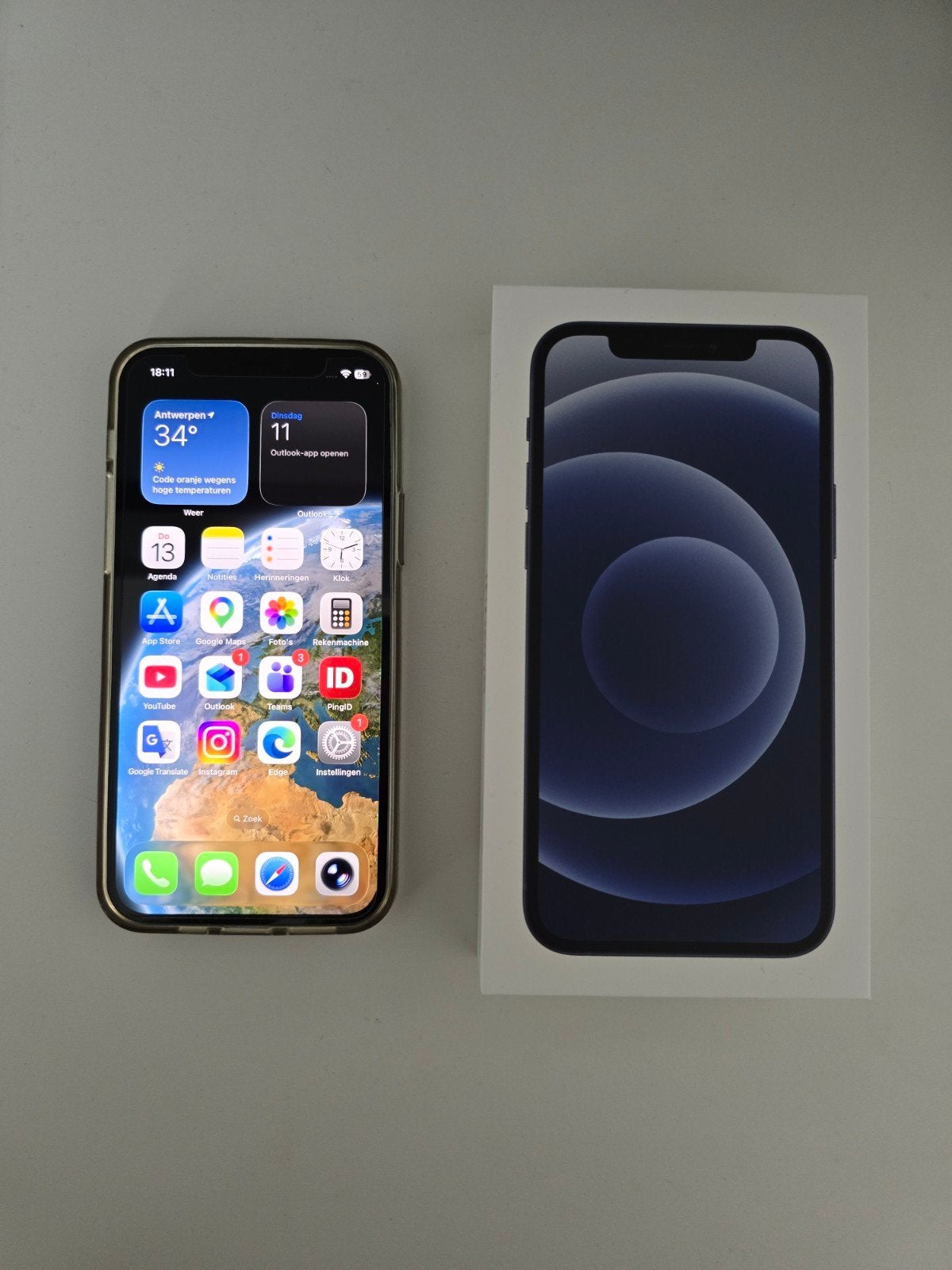 Apple iPhone 12 - 98% batterij (lees beschrijving), Ophalen, Zwart, Zo goed als nieuw, 98 %