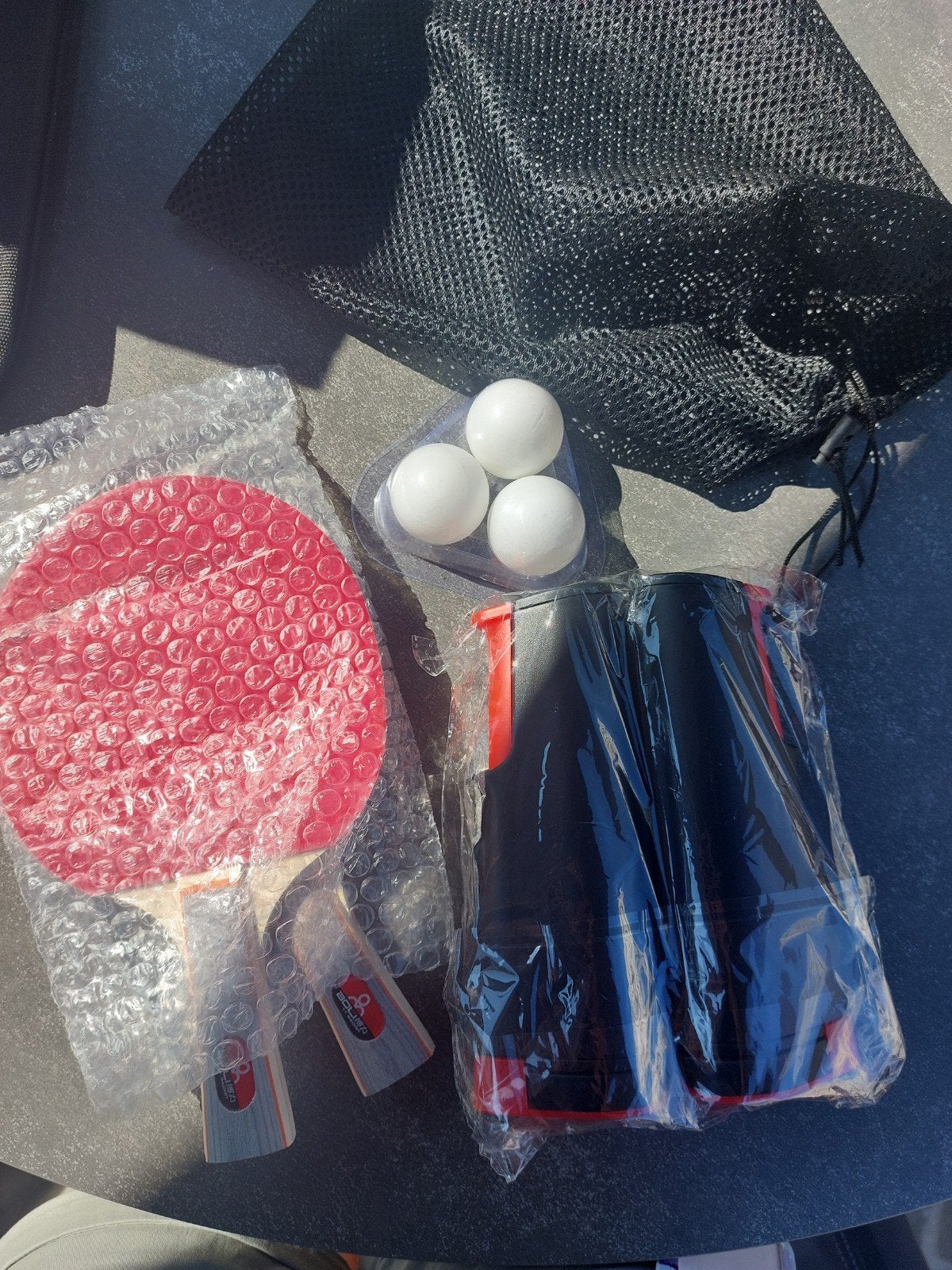 pingpong setje, Sport en Fitness, Tafeltennis, Ophalen, Nieuw, Net, Batje(s) of Balletje(s)