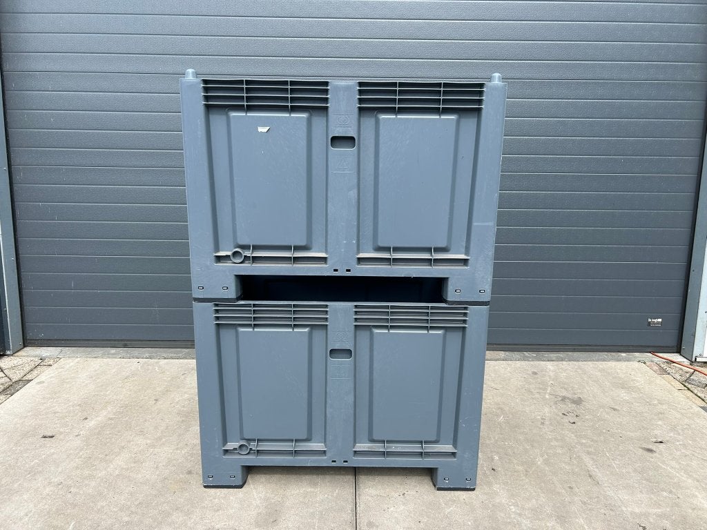 Manutan stapelbare palletkist/kunststof palletbox 550L 8ST, Enlèvement
