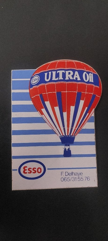 Sticker autocollant luchtballon esso ultra oil, Verzenden, Gebruikt