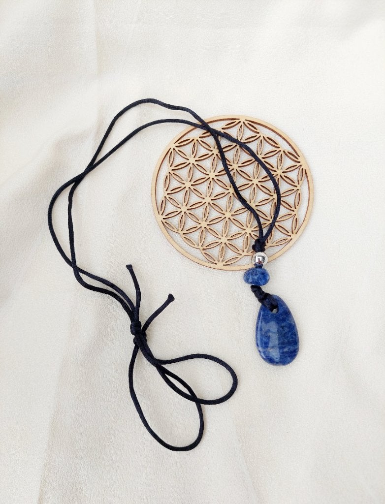 Collier Sodalite neuf Nia pierre naturelle, Handtassen en Accessoires, Kettingen, Blauw, Nieuw, Ophalen of Verzenden, Steen of Mineraal